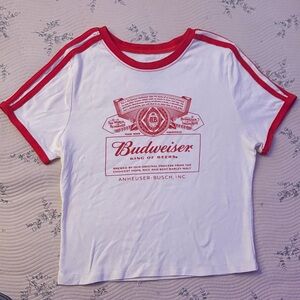 Budweiser Vintage Tee with Red Accents